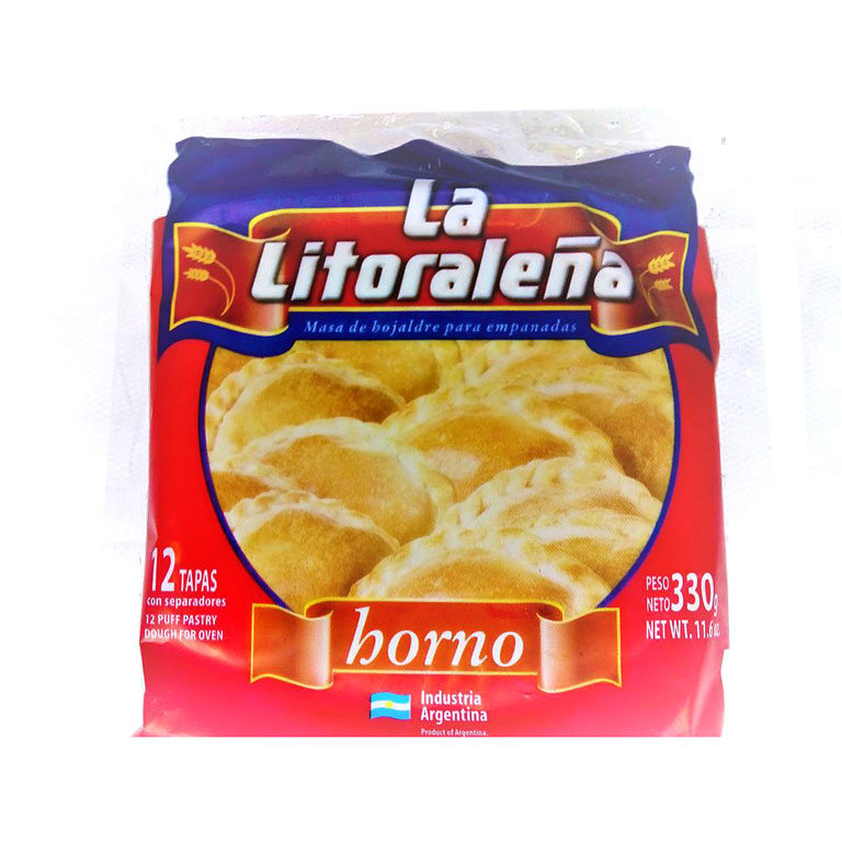 Tapas para empanadas horno 330g x 12U "La Litoraleña"